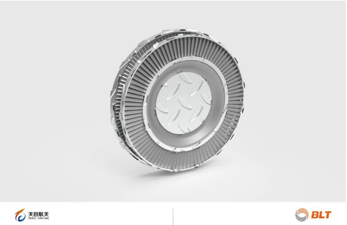 Metal additive finned rotor disc blank for space propulsion discussion
