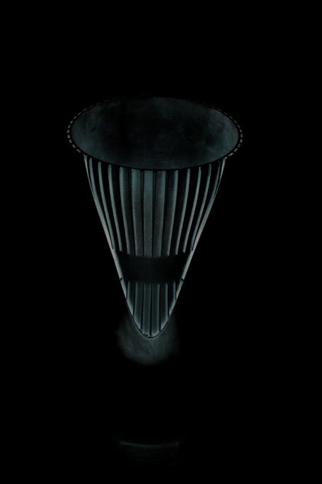 Metal additive aviation blade airfoil variant blank on a black background